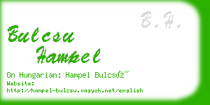 bulcsu hampel business card